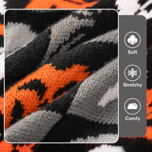 Dog Halloween Sweaters for Large Dogs Soft Knit Pullover Outfit (2XL (35-60lbs) / 01#Halloween (Black))