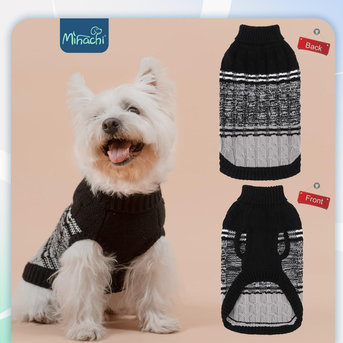 Dog Sweaters for Large Dogs (Large / #1 Black)