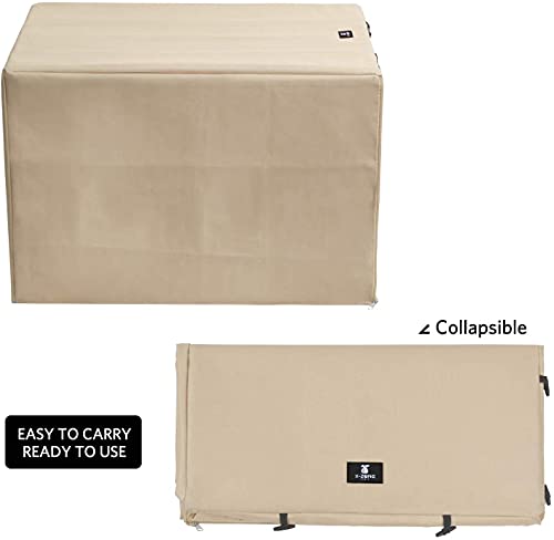 Dog Crate Cover Waterproof Kennel Cover (36.6"L x 23.0"W x 24.8"H / Beige)