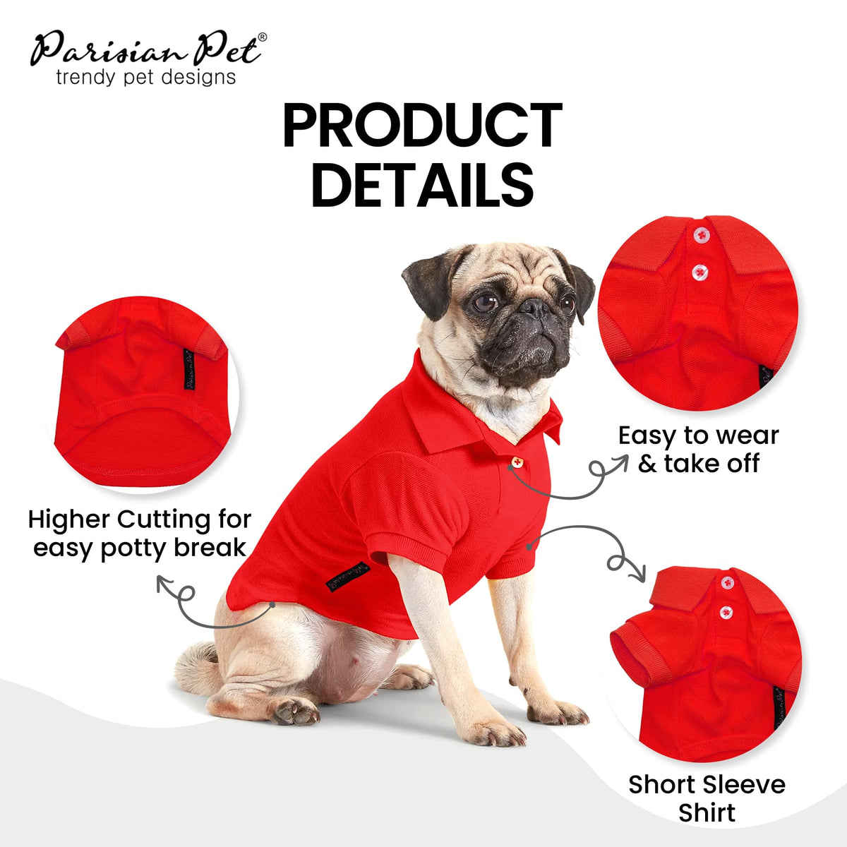 Dog Polo Shirt (XS / Red Polo)