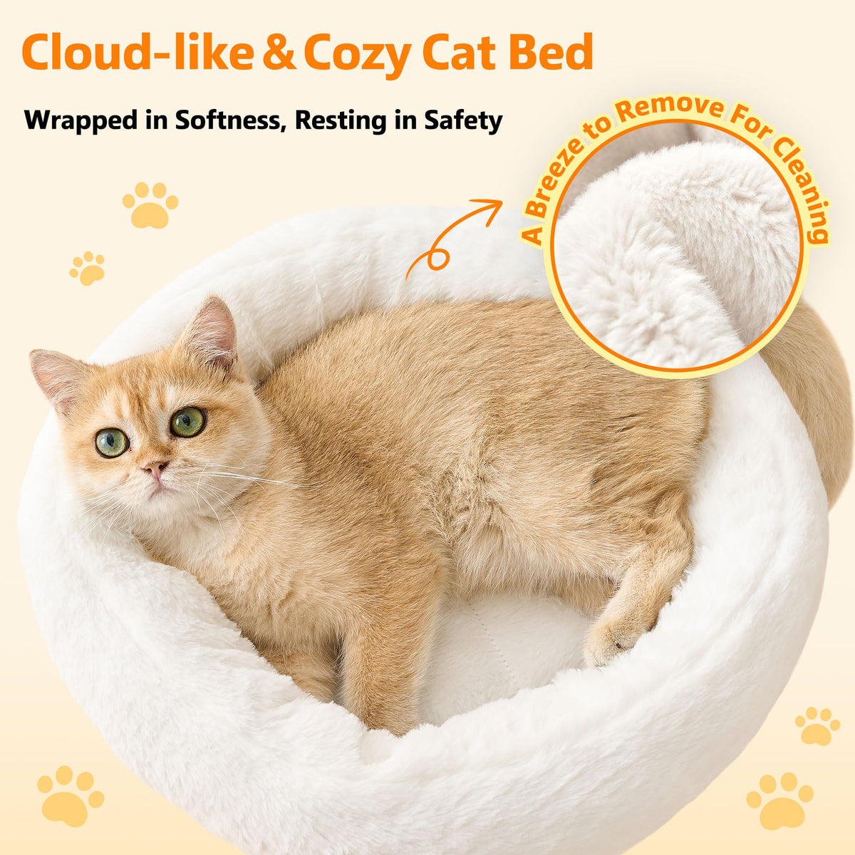Modern Cat Tree for Indoor Small & Medium Cats (Latte Brown-36")