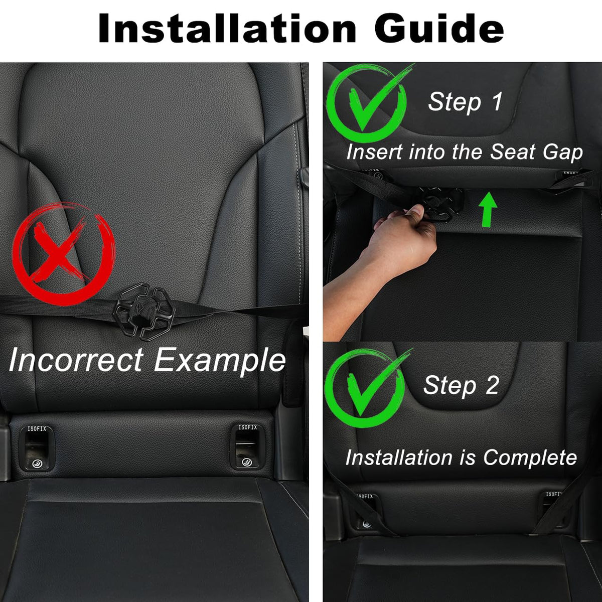 Car Seat Organizers (Woven Black / 1 Pcs)