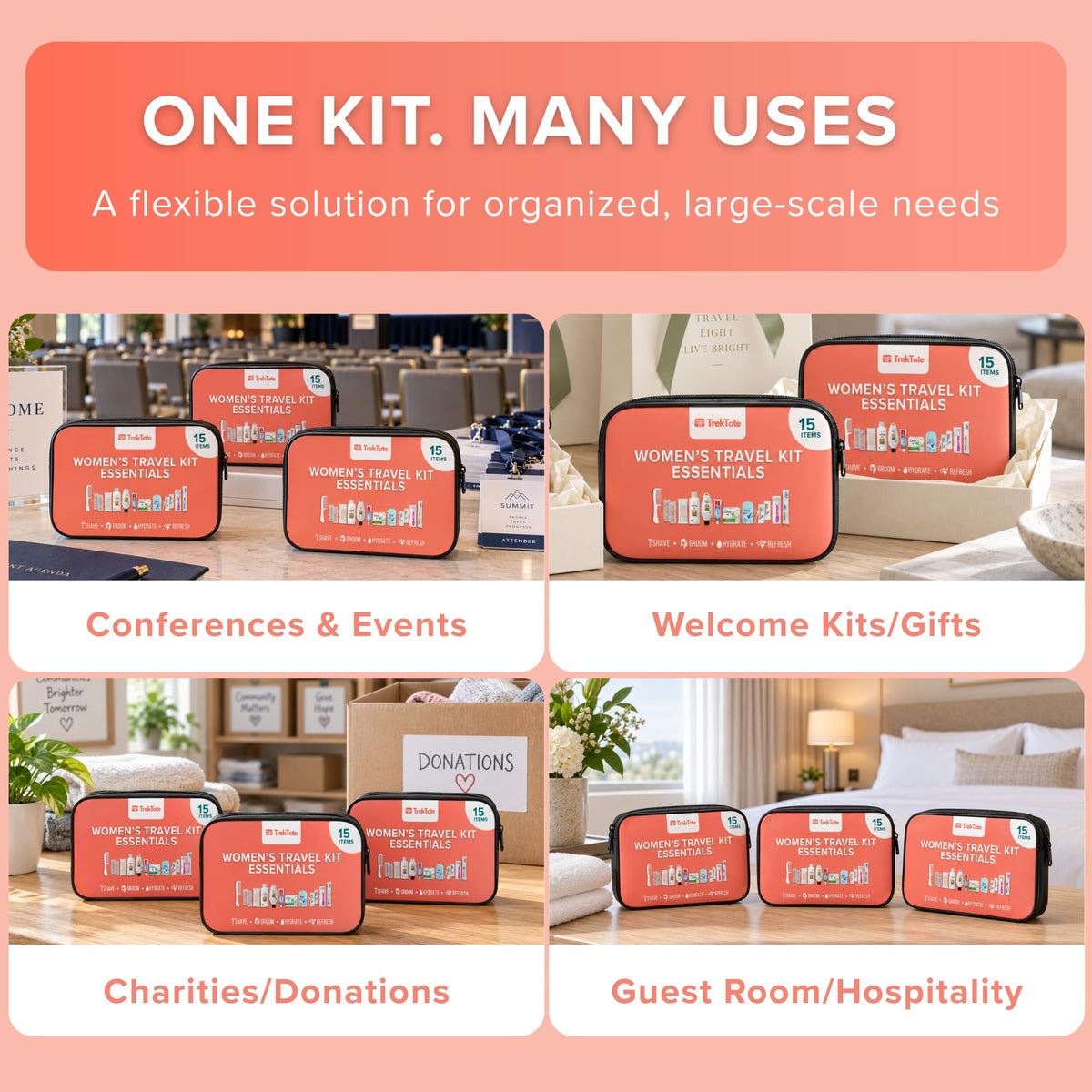 Hygiene Kits Bulk 25 Pack Womens Travel Size Toiletries for Care Packages (25 Pack)