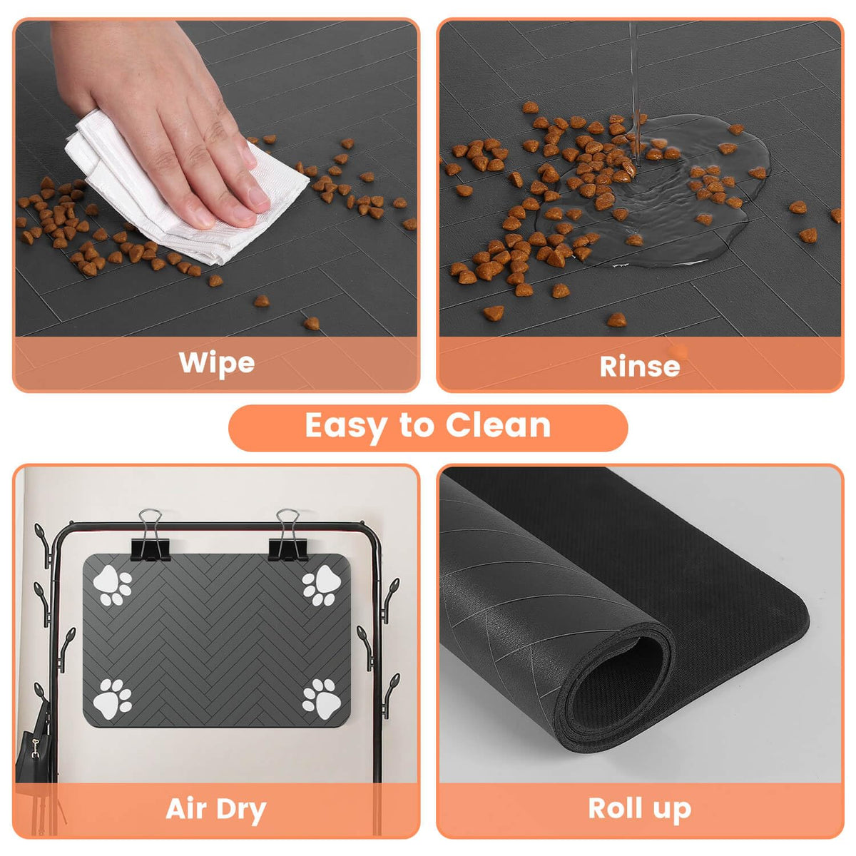 Pet Feeding Mat (Coffee / 27"L x 17"W)