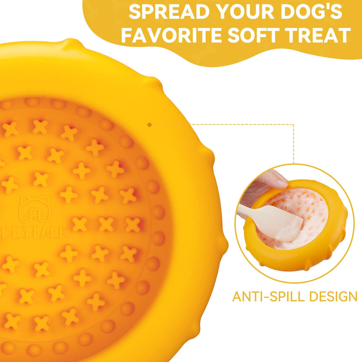 Dog Lick Bowl (Large / Orange)