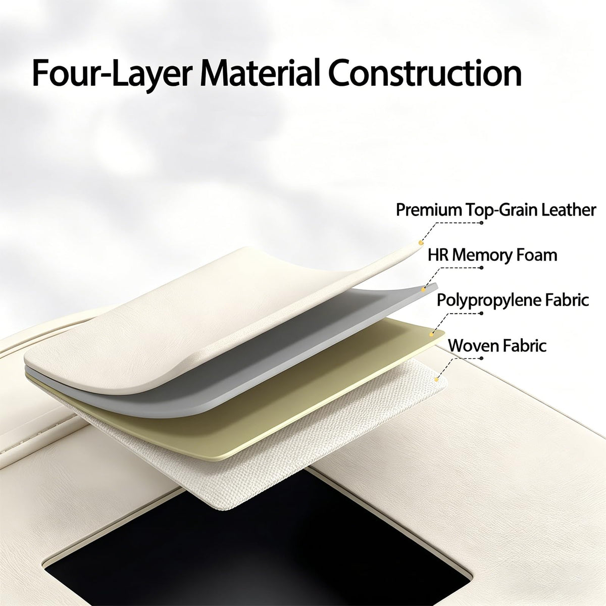 Universal Foldable Car Backseat Organizer with Table Tray (1 Pack / Beige)