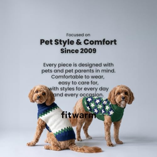 2 Pack Star & Color Block Dog Jacquard Sweater (Small / Star & Color Block)