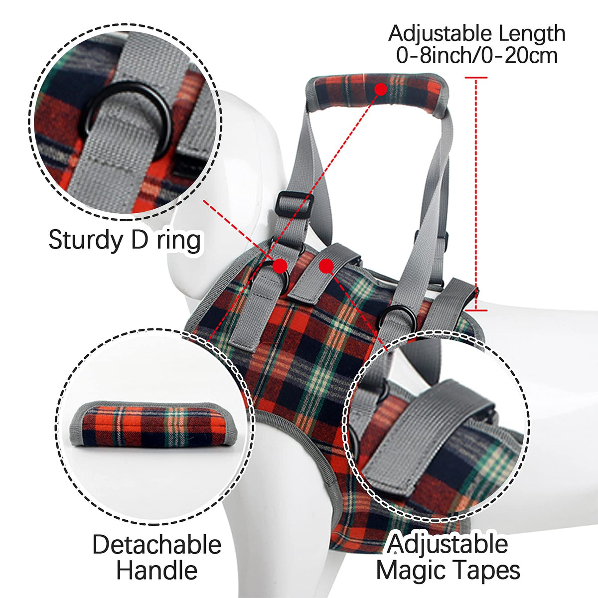 Dog Lift Harness (X-Large / Chest-Blue)