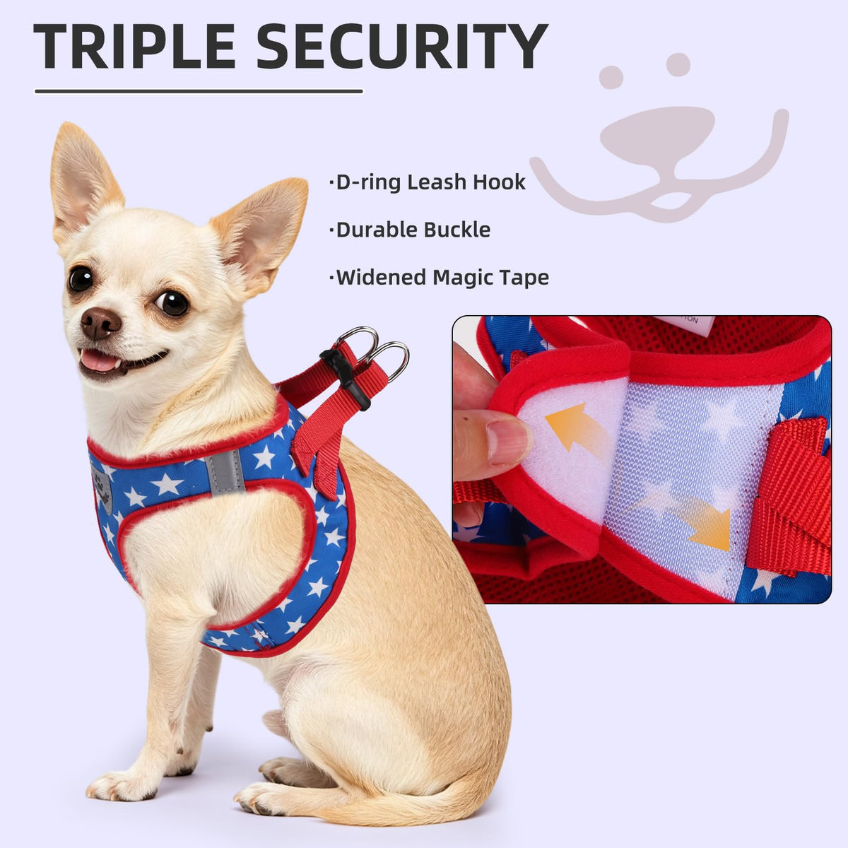 Dog Harness Collar and Leash Set No Pull for Small Medium Sized (Deep Blue / S (CHEST 14.5"-16"))