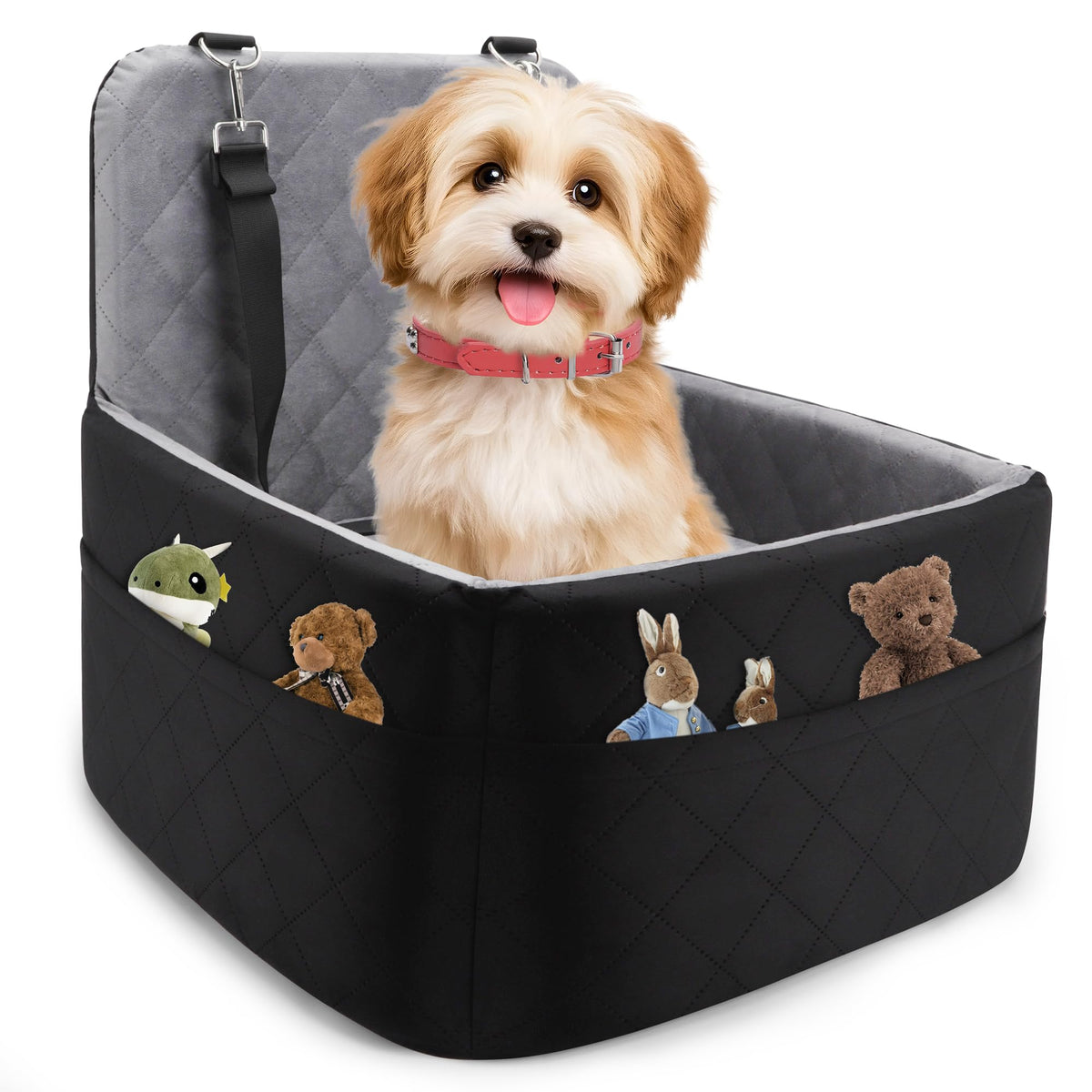 Dog Car Seat for Small (grey+black)