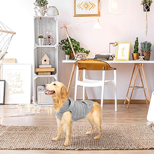 Fleece Dog Hoodie with Pouch (X-Small / Grey)