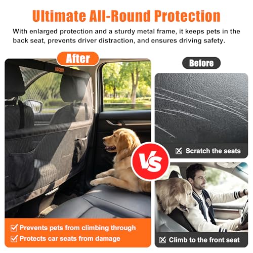 50''x56'' Dog Car Barrier for Back Seat & Cargo Area (Large)