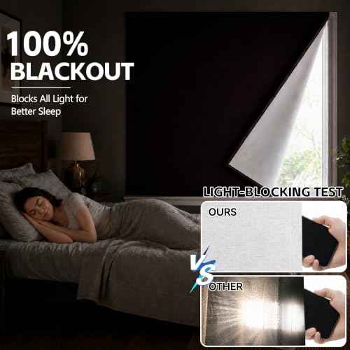 100% Blackout Curtains (White / 46"W x 72"H)