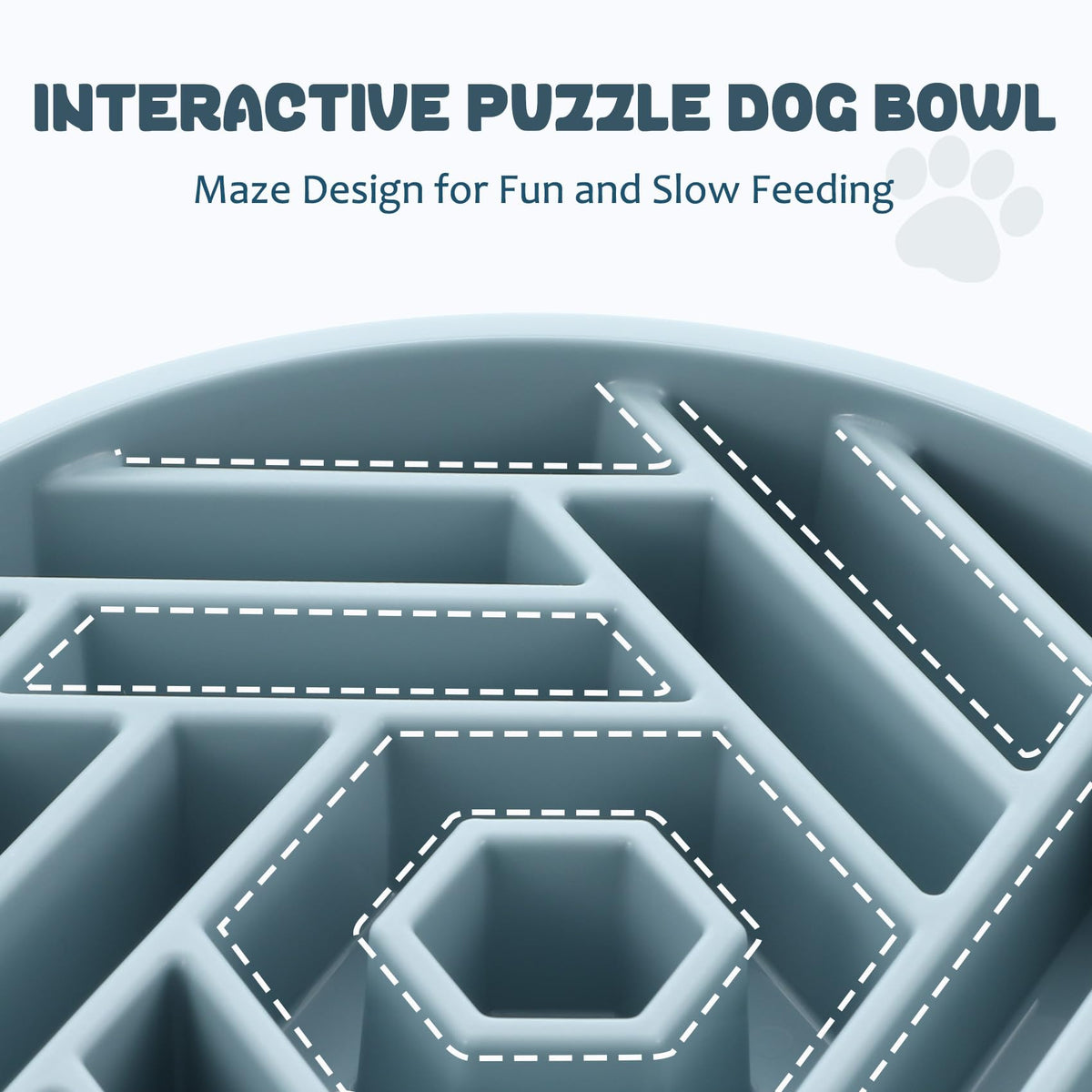 Slow Feeder Dog Bowl (blue)