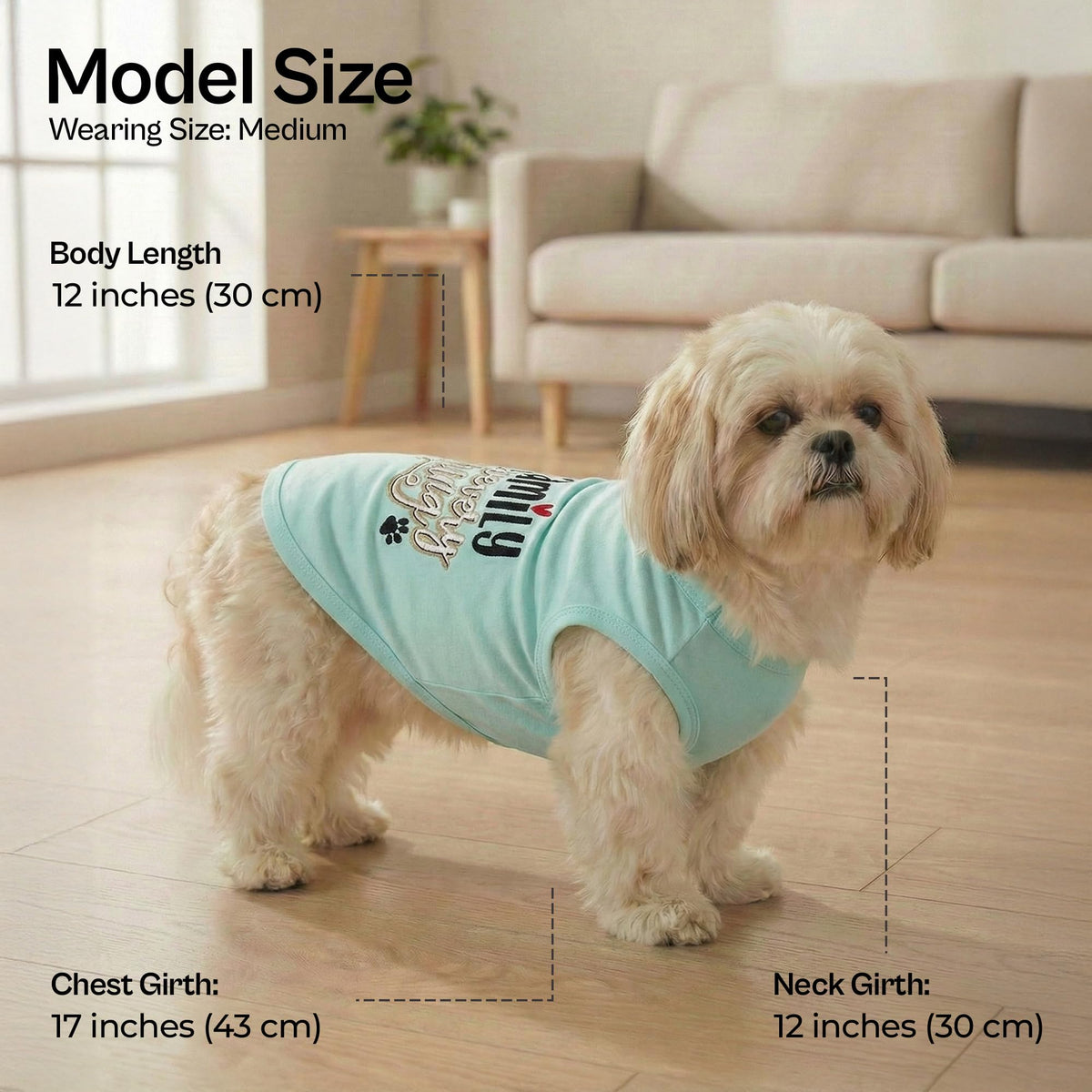 Dog Shirt 100% Cotton Shirts for Medium Dogs (Medium (8-12lbs))