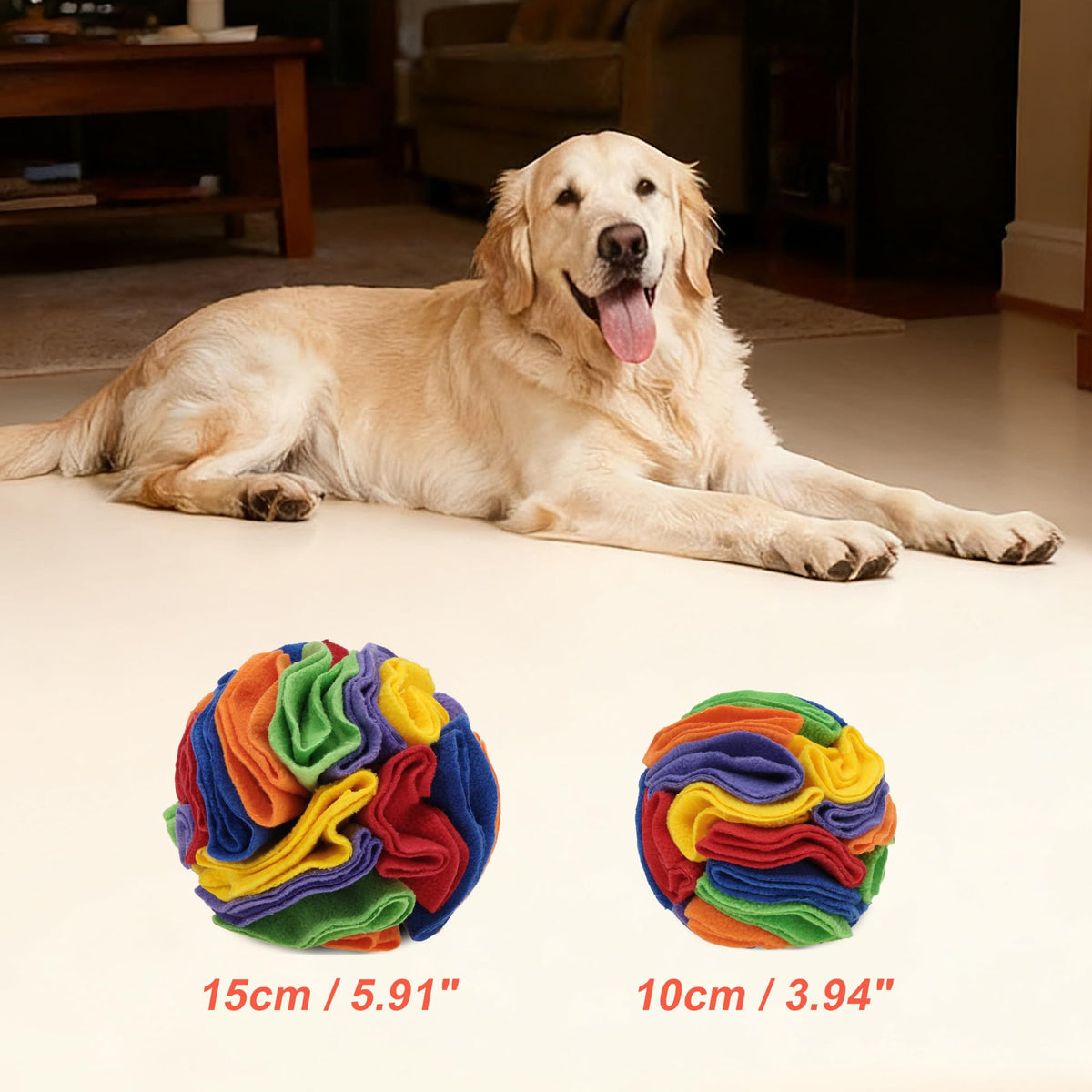 Snuffle Ball for Dogs (Rainbow / Small)