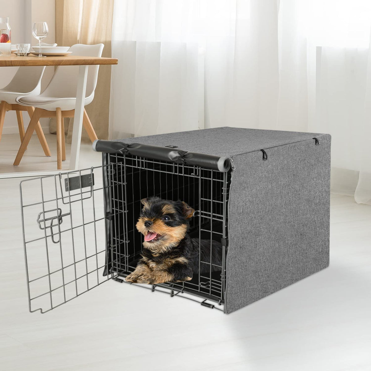 Dog Crate Cover Waterproof Kennel Cover (24.0"L x 18.0"W x 20.0"H / GREY)