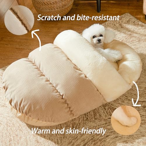 Bed for Dog and Cat (Large / Light Brown)