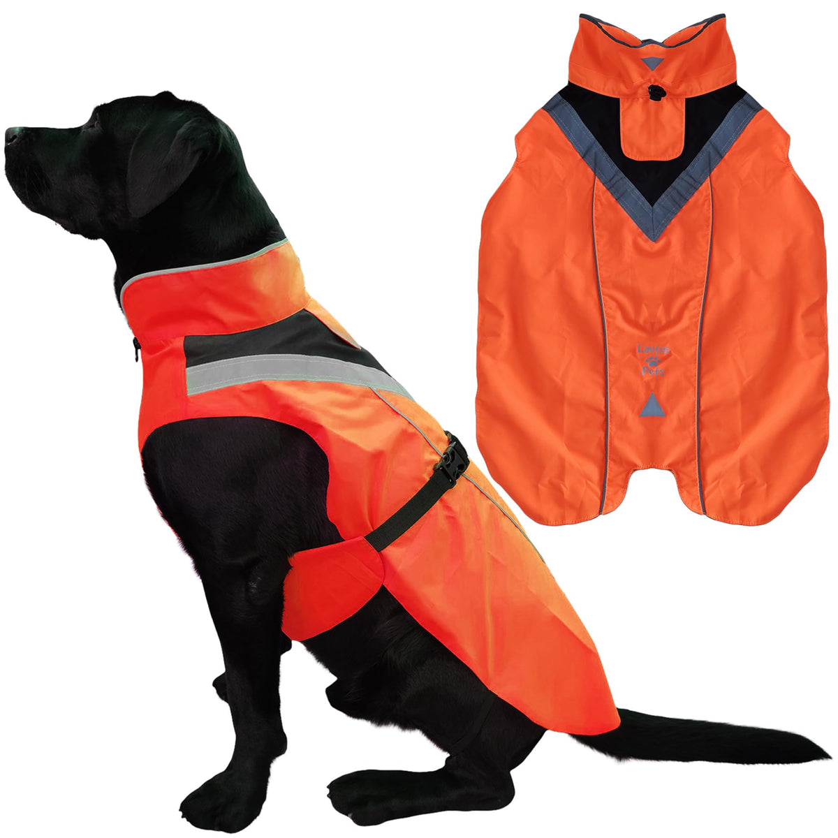 Waterproof Dog Rain Coat (Orange / Small)