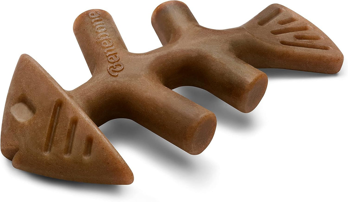 Fishbone Durable Dog Chew Toy for Aggressive Chewers (REAL Jack Salmon / Giant)