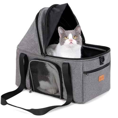 Top Expandable Cat Carrier with Semi (Blue / Medium)