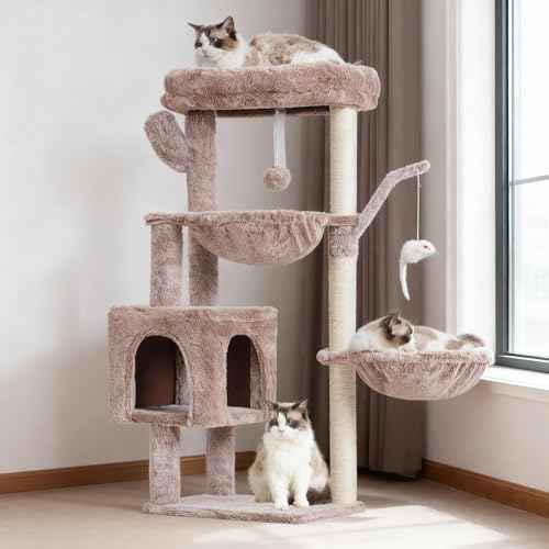 Cat Tree 40" Tower with All (Rose Brown / 39.4 inch)