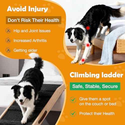 43" Foldable Dog Ramp 6 (M-43"L×16"W×23"H)