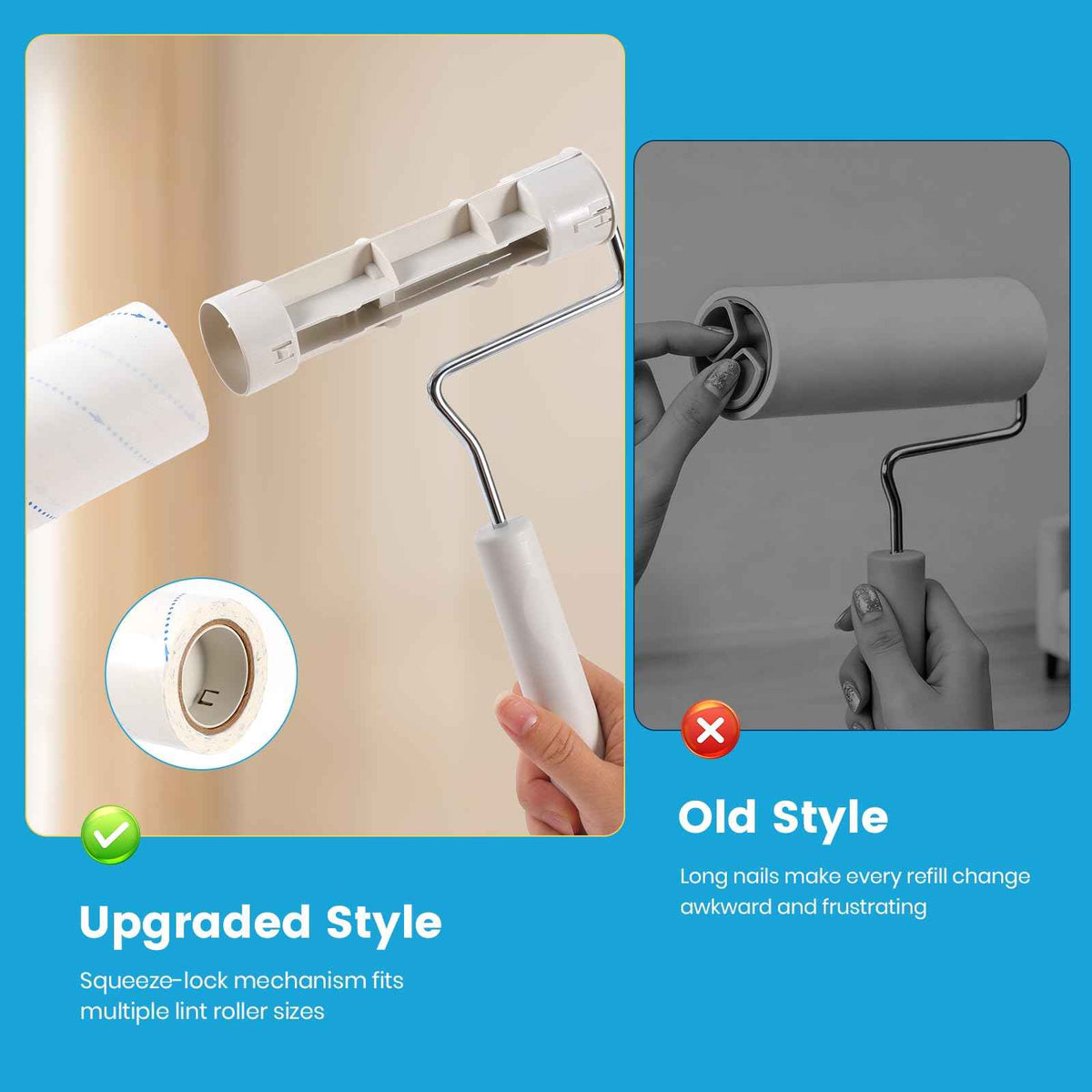 Extra Sticky Large Surface Lint Roller for Pet Hair
