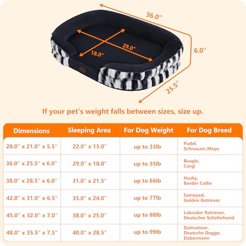 Orthopedic Waterproof Medium Dog Bed Sofa (Tie-dye Grey / Medium(36 x 25.5 x 6 inch))