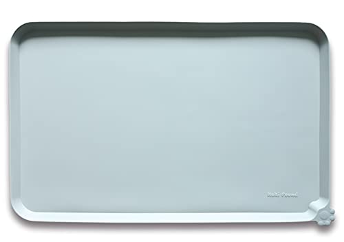X Large Silicone Pet Food Mats Tray (28" x 20" / Battleship)