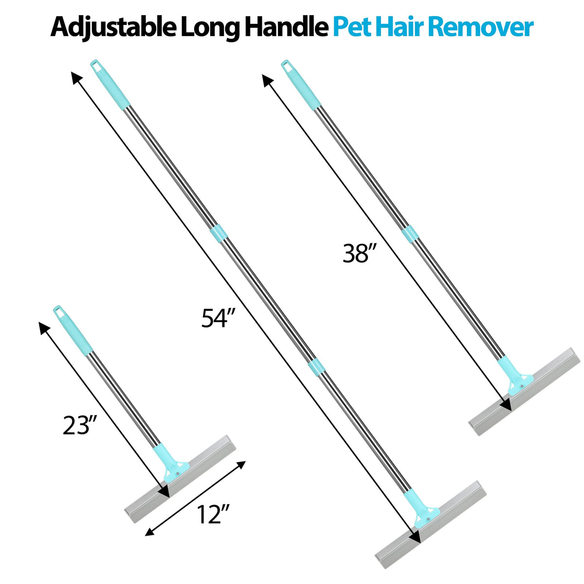 Carpet Rake for Pet Hair Removal Tool (Blue)