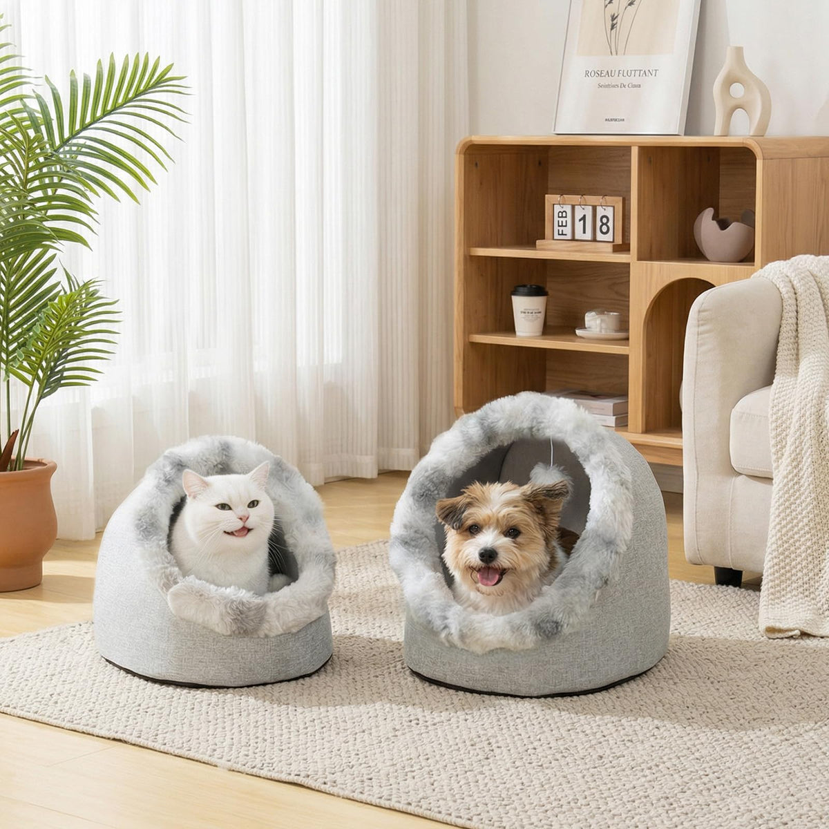 Cat Bed Cave for Indoor Cats (Large)