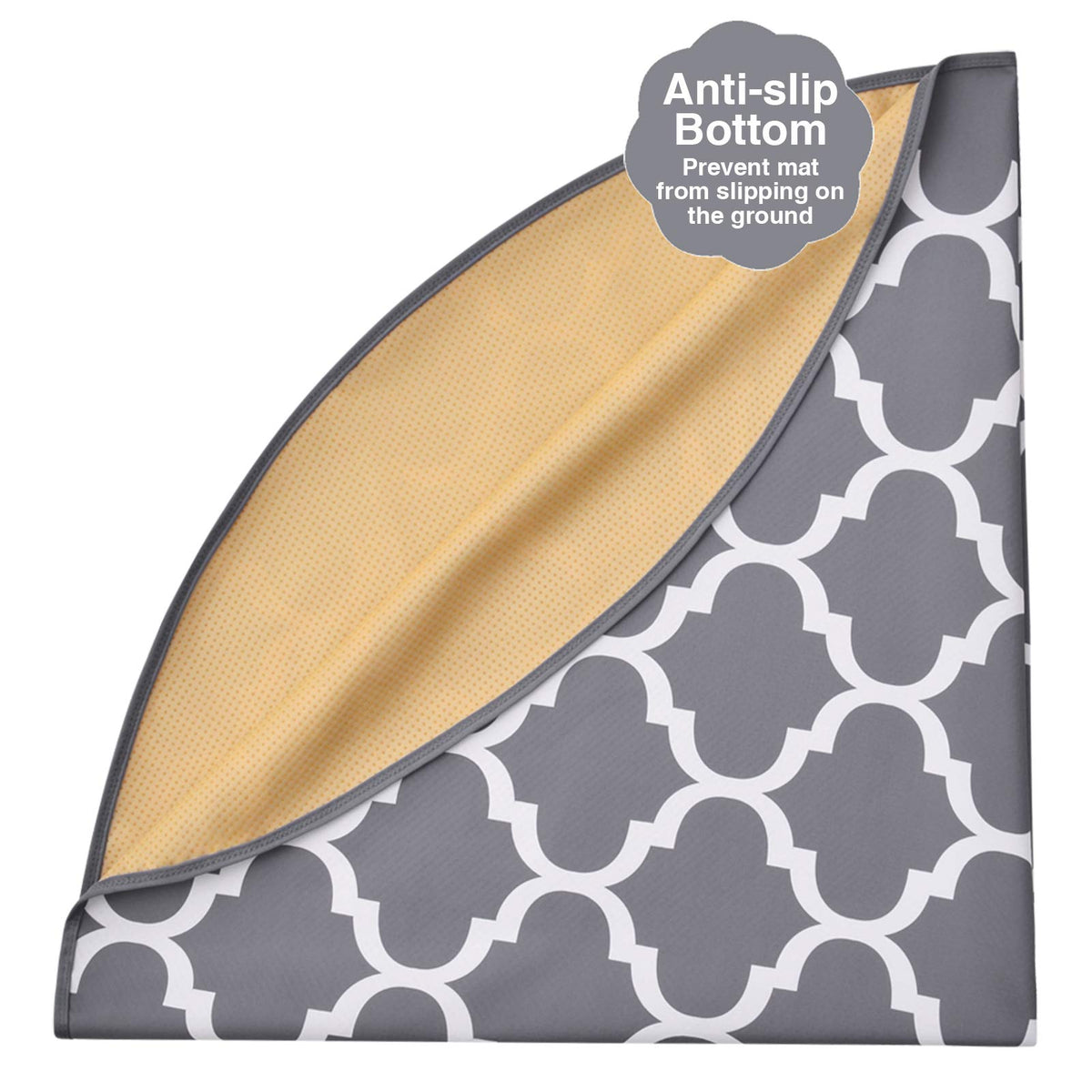 Splat Mat for Under High Chair (Round Lattice)