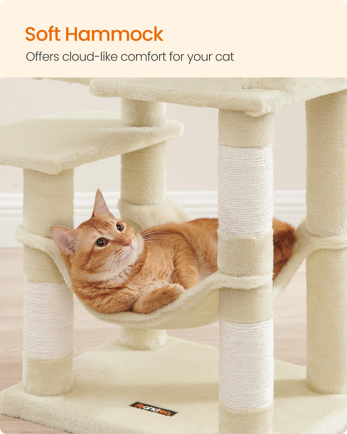 Cat Tree 44.1 (44.1 Inches / Beige)
