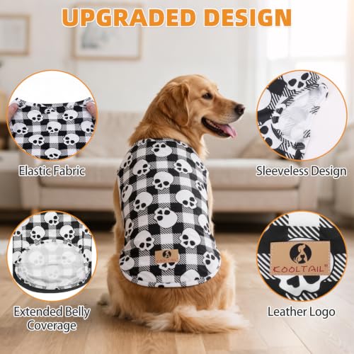 Halloween Dog Shirts for Large Dogs (Halloween Pattern / X-Large(Chest 26", Back 19"))