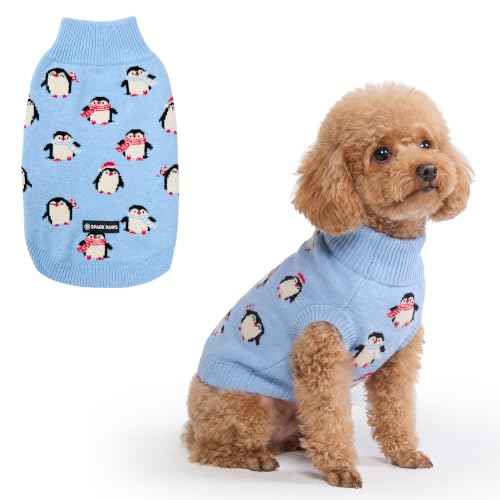 Knit Dog Sweater (Penguins / Small)