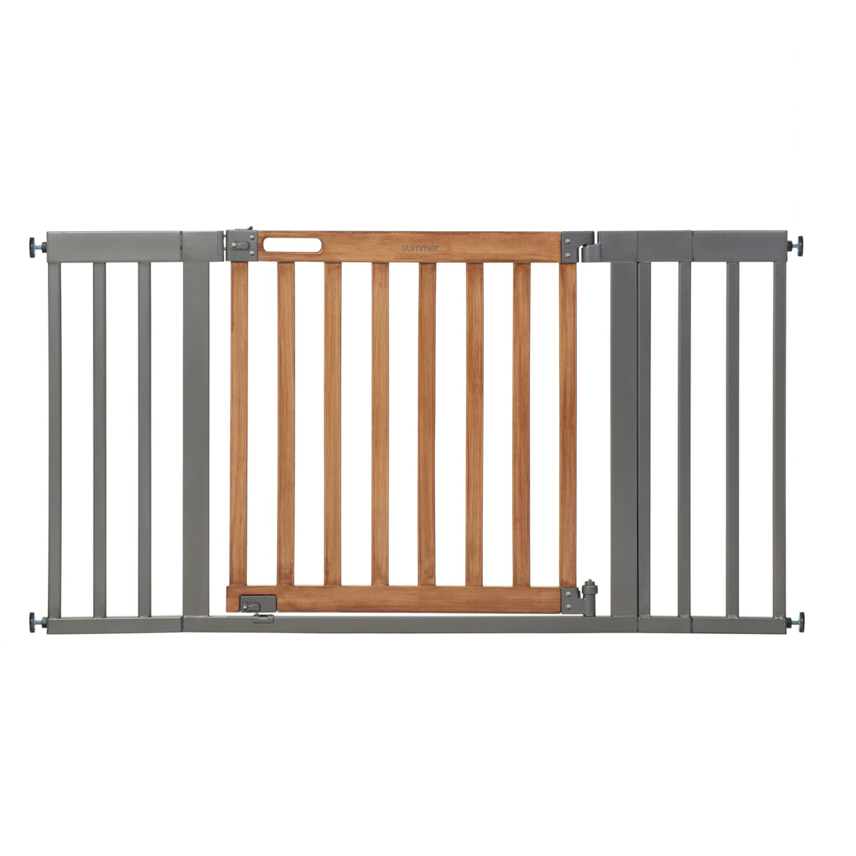 West End Extra Wide Safety Pet and Baby Gate (Oak Wood & Slate)