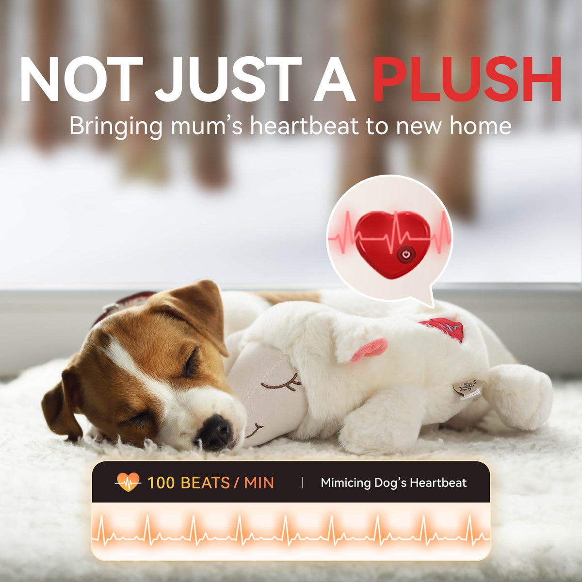 Heartbeat Dog Toy for Sleep Aid