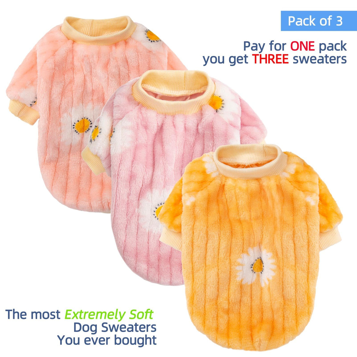 Small Dog Sweaters (Pink,violet,yellow / XX-Small)