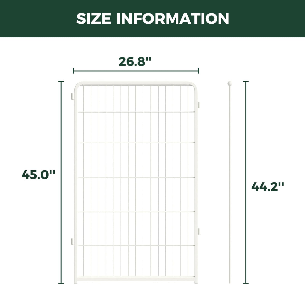 Homeplus Indoor Dog Playpen (White / 45"H)