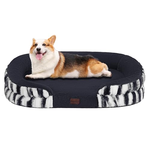 Orthopedic Waterproof Medium Dog Bed Sofa (Tie-dye Grey / Medium(36 x 25.5 x 6 inch))