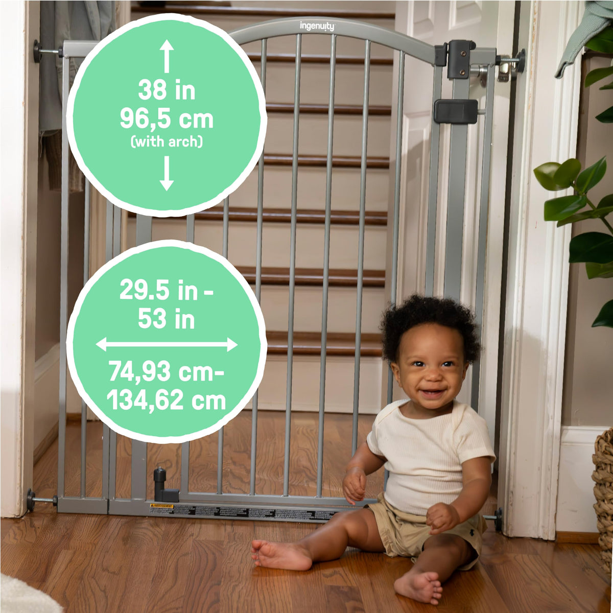 Summer Infant Extra Tall & Wide Safety Pet and Baby Gate (Gray / 53x2x38 Inch (Pack of 1))