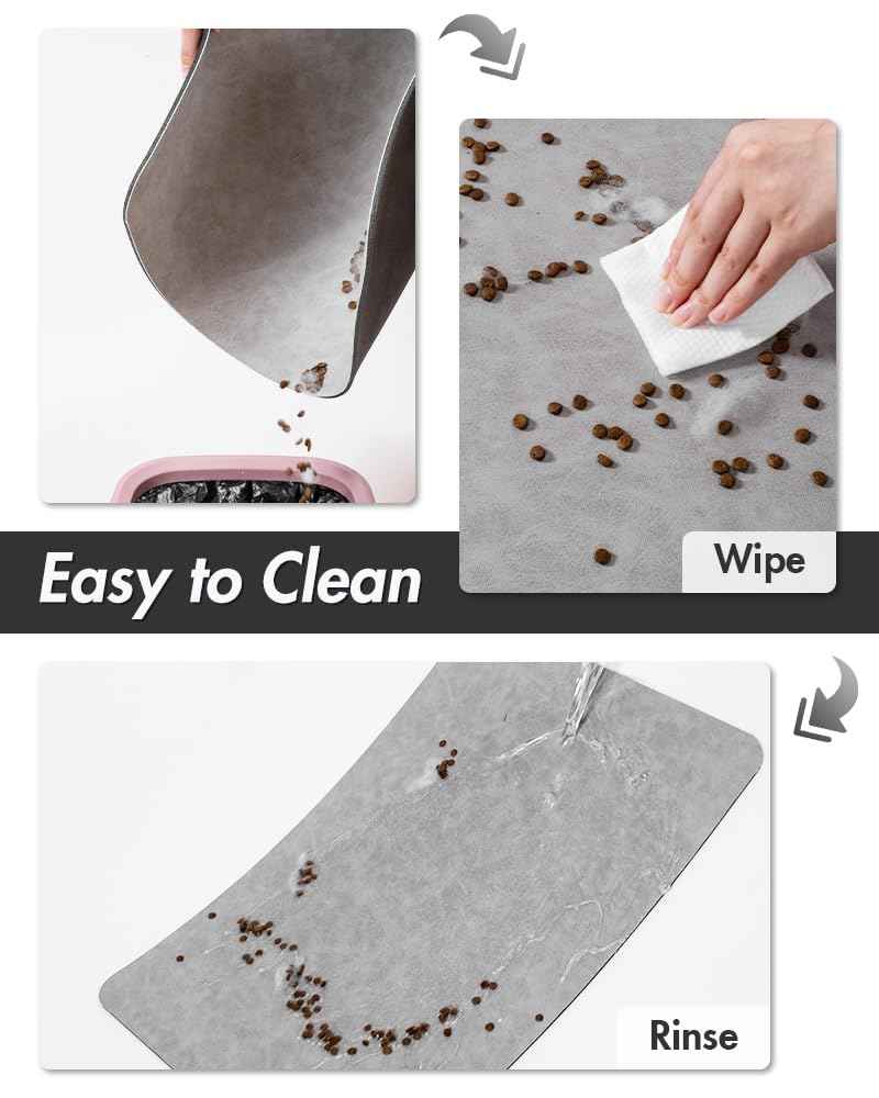 Absorbent Pet Feeding Mat (LIGHTGREY / 16"x24")