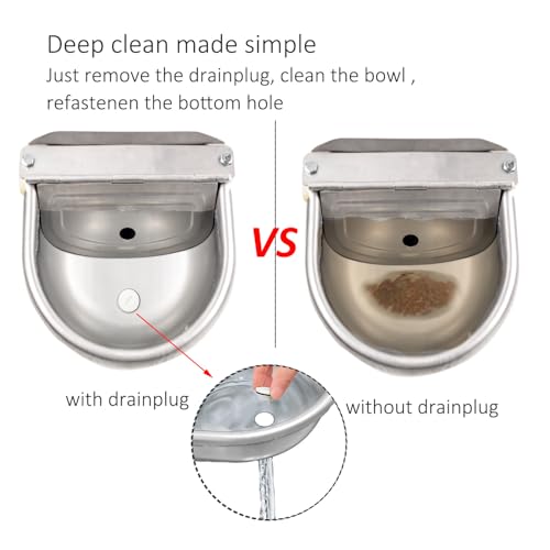 Automatic Water Dispenser Dog Water Bowl 304 Stainless Large Pet Waterer (Stainless Steel / Large)