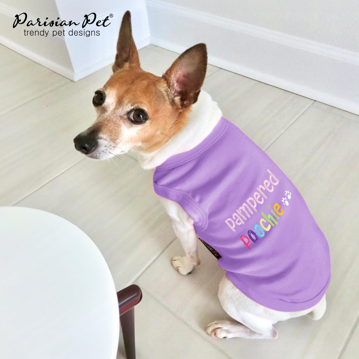 Dog Shirt 100% Cotton Shirts for Small Dogs (Small / Pampered Poochie)