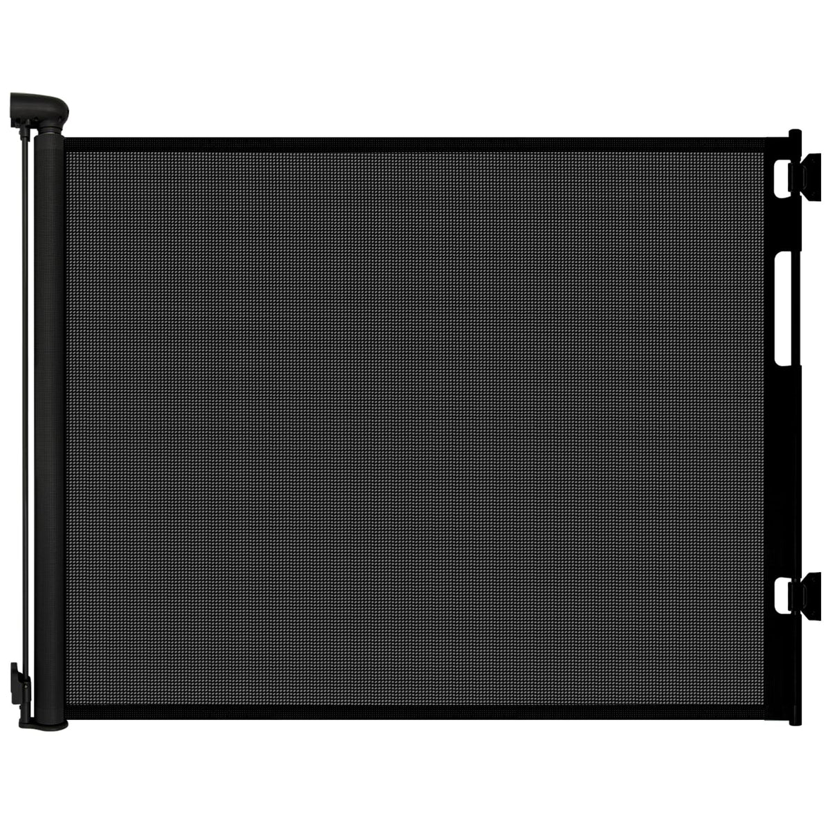 Retractable Baby Gates for Doorways (Black / 33'' Tall X 55'' Wide)