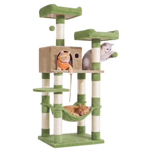 Cat Tree 55.8 (Grass Green + Camel Brown)