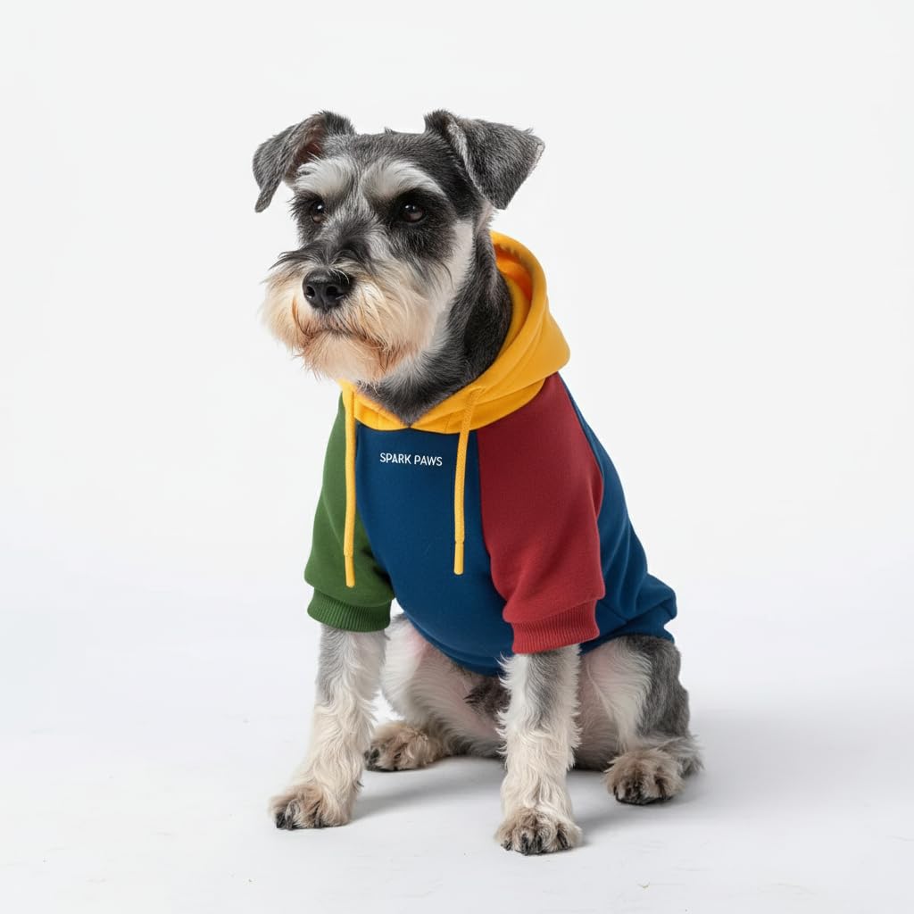Dog Hoodie Buttery (Primary Color Block / Medium)