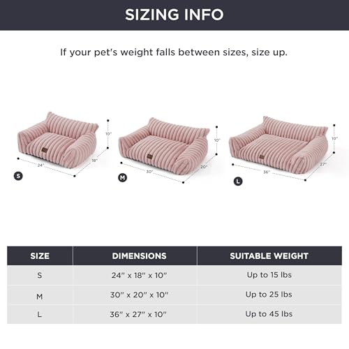 ComfyFleece® Shown on TV Fluffy Cat Couch for Pets (24x18x10" / Blush Pink)