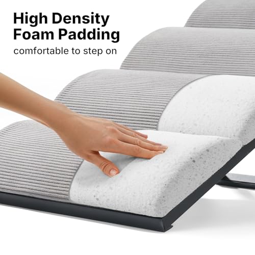 Dog Ramp for Bed Couch Small Large Dogs (Light Gray / M-up to 23"H)